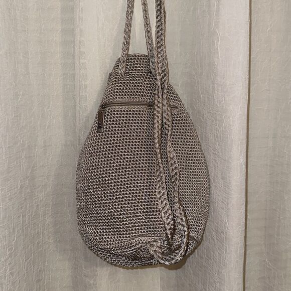 The Sak Tan Macrame Backpack String Bag Purse - Picture 2 of 10